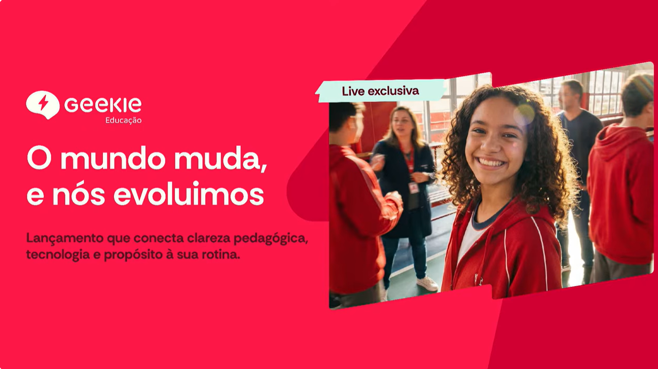 Capa da live Geekie Educação 2027: O mundo muda, e nós evoluimos