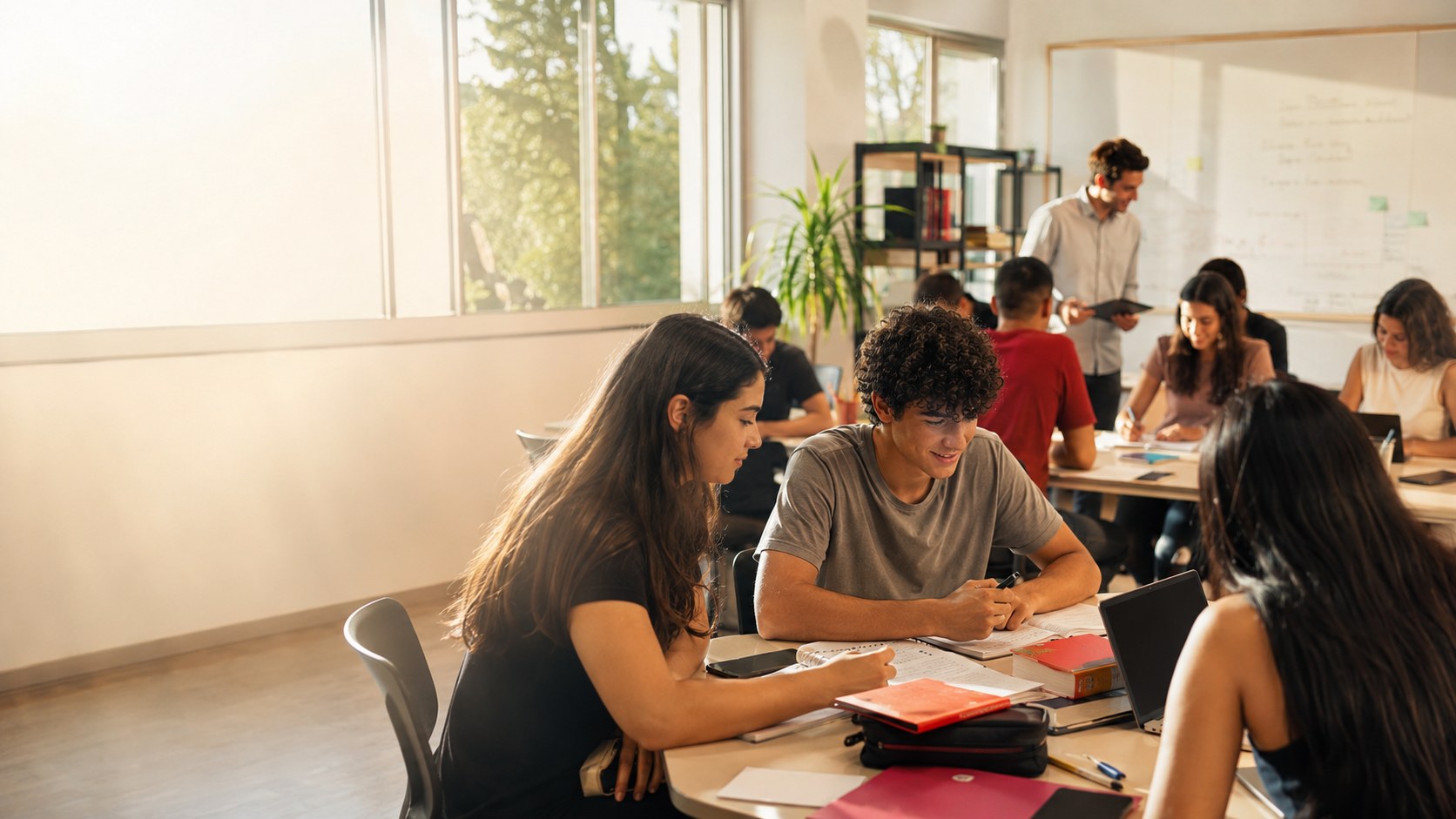 Estudante de Ensino Médio em apresentação